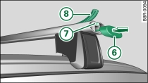 Roof railing: Inserting cover profile into cross bar